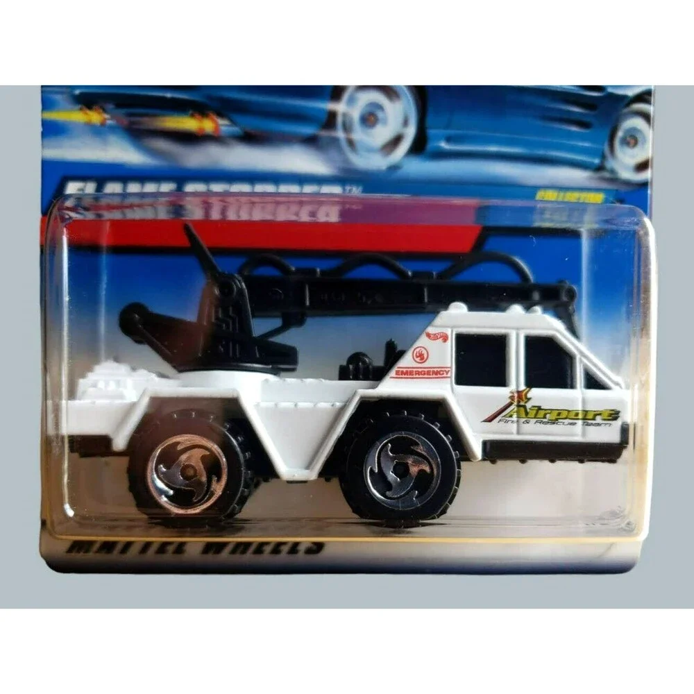 Vintage 1999 Hot Wheels FLAME STOPPER White #1012 MAINLINE 1:64 SB MALAYSIA VAR!